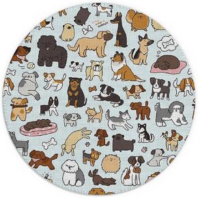 Sufamb Funny Dog Waterproof Small Round Funny Mouse Pad 7.9 x 7.9 Inch, Non-Slip Rubber Base Decorative Gaming Mouse pad for Dorm Room Office Home Desk Decor, Dog Lover Gift, Pet Worker Gift