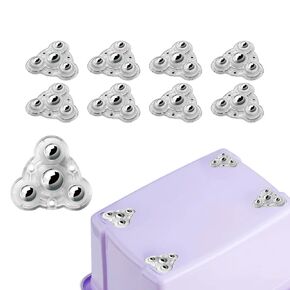 8 Pcs self Adhesive Mini Caster Wheels Furniture Wheels Stainless Steel Paste Universal Wheel 360 Degree Rotation Sticky Mini Caster Wheels for Small appliances (Clear with 4 Steel Ball Style)