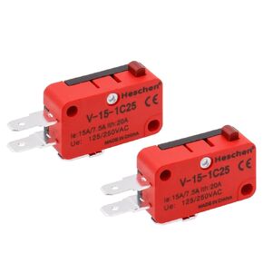 Micro Switch V-15-1C25 SPDT Button type 20A 250VAC 2 Pack in Saudi Arabia