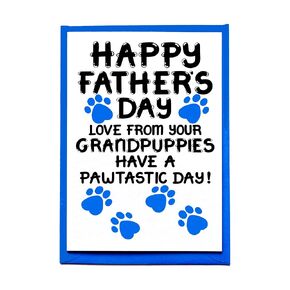 Father’s Day Card For Dogs Granddad, Grandfather Fathers Day Card From Grandpuppies, Dogs