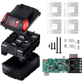 18V 10-Cell 3.0Ah 4.0Ah 5.0Ah 18650 Battery Case Replacement for Milwaukee M18 Battery Broken Plastic Case Replacement Part DIY Repair Rebuild Kit (No Battery Cell)