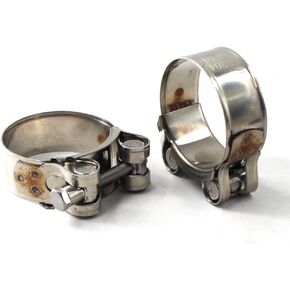 68-73mm T-Bolt Clamp 304 Stainless Steel Pipe Clamp Heavy Duty Hose Clamp (Pack of2)