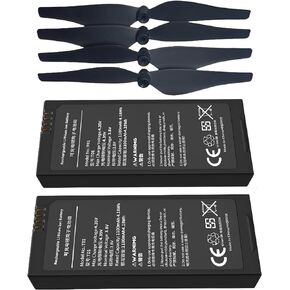 2PCS 1100mAh Tello Battery & 4 PCS Propeller for DJI Tello RC Quadcopter