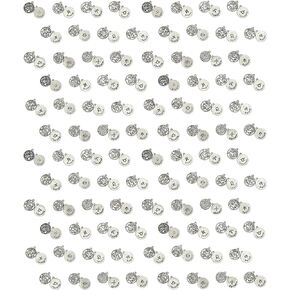 Cousin DIY Zodiac Charm Set for Jewelry Making, 24 Count, Silver