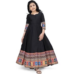 Girls Maxi Length Flared Dress