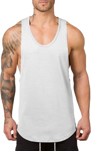 Men's 3 Pack Crewneck Workout Tank Top Gym Muscle Tee Fitness Sleeveless Mens Shirts Casual Summer Clothes in Saudi Arabia
