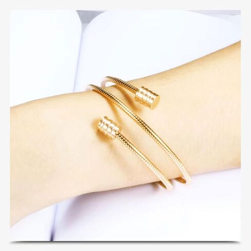 Stainless Steel Twisted Double Cable Birthday Bracelet Love Bangle Cuff Adjustable Bracelets Jewelry for Women in Saudi Arabia