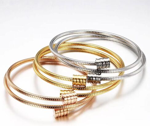 Stainless Steel Twisted Double Cable Birthday Bracelet Love Bangle Cuff Adjustable Bracelets Jewelry for Women in Saudi Arabia
