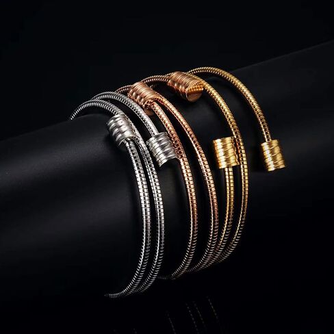 Stainless Steel Twisted Double Cable Birthday Bracelet Love Bangle Cuff Adjustable Bracelets Jewelry for Women in Saudi Arabia