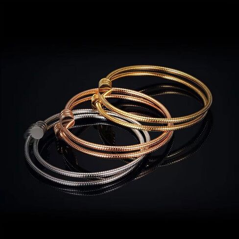 Stainless Steel Twisted Double Cable Birthday Bracelet Love Bangle Cuff Adjustable Bracelets Jewelry for Women in Saudi Arabia