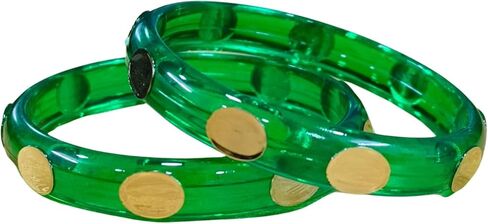 Indian Dark Green Bangles for Women Traditional Look Fancy Design Plastic Bangles Kada Pair Of 2 Set Indian Wrist Jewelry Wedding Bangles in Saudi Arabia