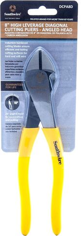 Southwire DCPA8D 8" Angled Head High-Leverage Diagonal Cutting Pliers with Dipped Handles; Yellow in Saudi Arabia