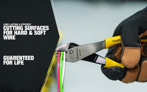 Southwire DCPA8D 8" Angled Head High-Leverage Diagonal Cutting Pliers with Dipped Handles; Yellow in Saudi Arabia