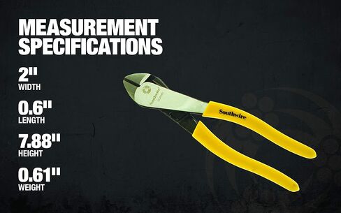 Southwire DCPA8D 8" Angled Head High-Leverage Diagonal Cutting Pliers with Dipped Handles; Yellow in Saudi Arabia