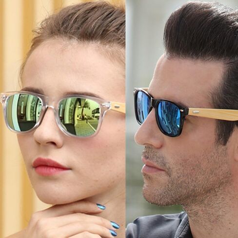 Long Keeper Bamboo Wood Arms Sunglasses for Women Men in Saudi Arabia