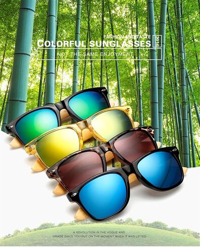 Long Keeper Bamboo Wood Arms Sunglasses for Women Men in Saudi Arabia