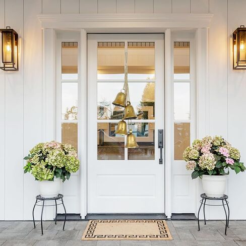 Christmas Bells, 4 Pcs Metal Bells, Christmas Decor Cowbell Home Decor, Garden Decor Door Decor Room Decor Golden Bells Cowbell Gifts for Women in Kuwait