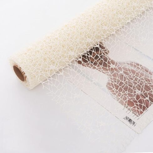 Flower Wrapping Mesh Paper Iregular Hollow Net Wrapper Floral Bouquet Paper Fresh Flower Packaging Sheet Florist Wrap Supplies for Birthday Wedding Valentine's Day in Saudi Arabia