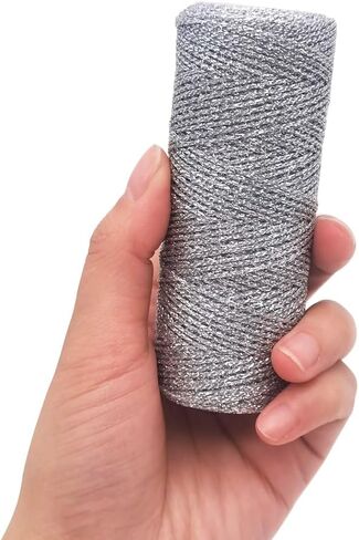 INSPIRELLE 110 Yards Gold Bakers Twine 1.5mm Christmas Decorative String Inelastic Cord for Gift Wrapping Tags Hanging and Crafts in Saudi Arabia