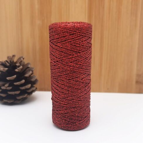 INSPIRELLE 110 Yards Gold Bakers Twine 1.5mm Christmas Decorative String Inelastic Cord for Gift Wrapping Tags Hanging and Crafts in Saudi Arabia