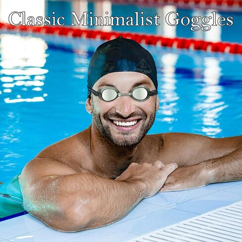 Water Gear Swedish Pro Goggles - Women and Mens Swimming Goggles - Great for Pool and Diving - Comfortable and Clear Vision - Water Sports and Exercise - Silver in Saudi Arabia