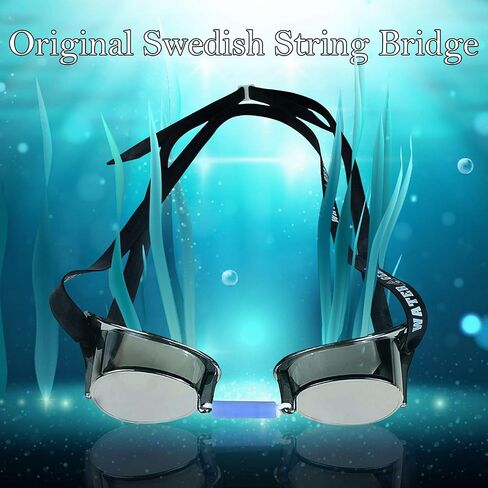 Water Gear Swedish Pro Goggles - Women and Mens Swimming Goggles - Great for Pool and Diving - Comfortable and Clear Vision - Water Sports and Exercise - Silver in Saudi Arabia