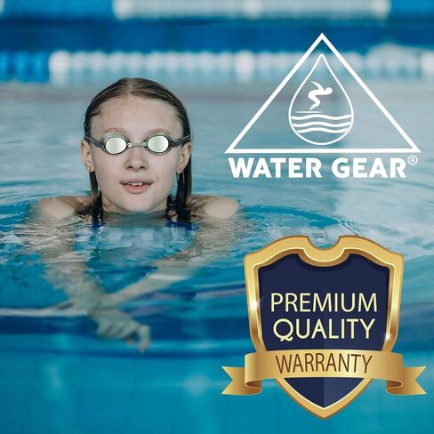 Water Gear Swedish Pro Goggles - Women and Mens Swimming Goggles - Great for Pool and Diving - Comfortable and Clear Vision - Water Sports and Exercise - Silver in Saudi Arabia