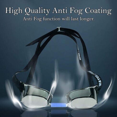 Water Gear Swedish Pro Goggles - Women and Mens Swimming Goggles - Great for Pool and Diving - Comfortable and Clear Vision - Water Sports and Exercise - Silver in Saudi Arabia