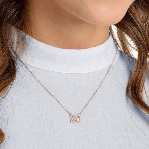 SWAROVSKI Dazzling Swan Necklace Rose Gold/Rose Gold Shiny Plating One Size in Saudi Arabia