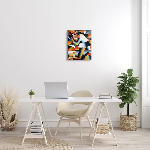 Stupell Industries Farmer Kazimir Melevih Classic Abstract Painting Floating Framed Wall Art, Design By one1000paintings in Saudi Arabia