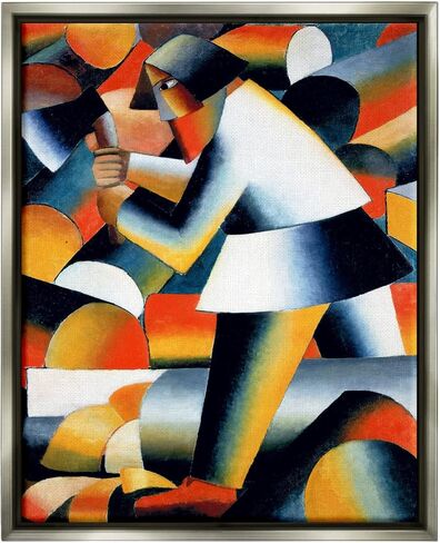 Stupell Industries Farmer Kazimir Melevih Classic Abstract Painting Floating Framed Wall Art, Design By one1000paintings in Saudi Arabia