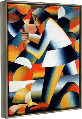 Stupell Industries Farmer Kazimir Melevih Classic Abstract Painting Floating Framed Wall Art, Design By one1000paintings in Saudi Arabia