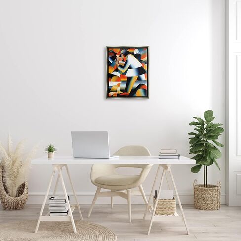 Stupell Industries Farmer Kazimir Melevih Classic Abstract Painting Floating Framed Wall Art, Design By one1000paintings in Saudi Arabia
