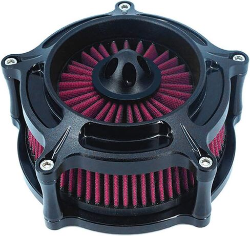Motorcycle Turbine Air Cleaner Intake Filter Cnc Cut Kit Black for Harley Sportster XL 883 XL 1200 2007-2018 Fitment A (Blue) in Saudi Arabia