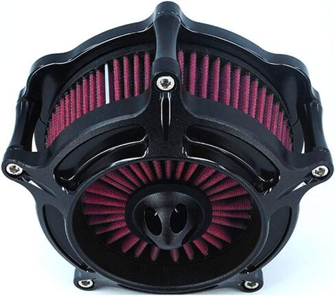 Motorcycle Turbine Air Cleaner Intake Filter Cnc Cut Kit Black for Harley Sportster XL 883 XL 1200 2007-2018 Fitment A (Blue) in Saudi Arabia