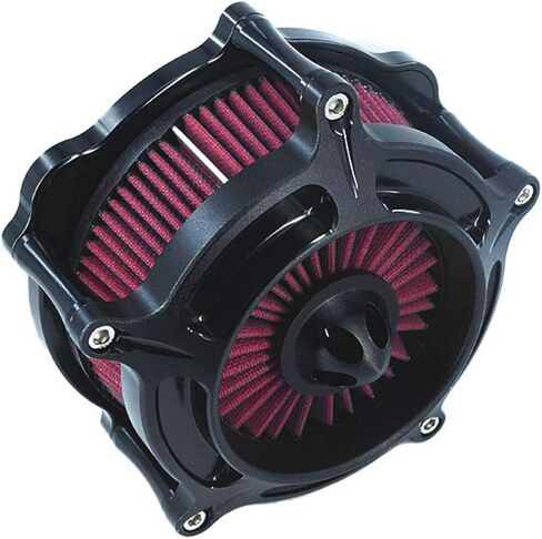 Motorcycle Turbine Air Cleaner Intake Filter Cnc Cut Kit Black for Harley Sportster XL 883 XL 1200 2007-2018 Fitment A (Blue) in Saudi Arabia