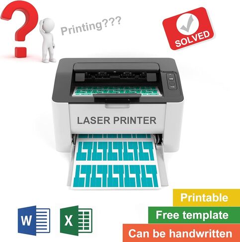 450 قطعة من ملصقات الكابلات، ملصقات سلكية ملونة مقاومة للماء للإلكترونيات، 15 ورقة ملصقات سلكية ذاتية اللصق لإدارة الكابلات، ملصقات مقاومة للتمزق لطابعة الليزر والكتابة اليدوية in Kuwait