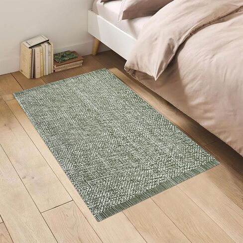 Farmhouse Bathroom Rug,2'x3' Beige Small Boho Entryway Rug Cotton Washable Front Door Mat Reversible Kitchen Floor Mat for Bedroom Bathroom Living Room in Saudi Arabia