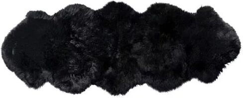 Woolous Genuine New Zealand Sheepskin Double Pelt Rug- Handmade Sheep Skin Runner Rug, Soft Thick Natural Bedside Area Rug for Bedroom and Living Room Decor, (2x6 ft, Gray) in Saudi Arabia