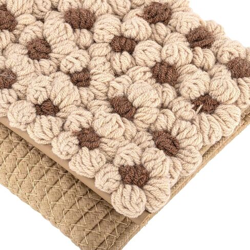 حقيبة كروس نسائية منسوجة يدويًا من CHIC DIARY، محفظة كروشيه قطنية منسوجة، حقيبة يد صغيرة للشاطئ مع زهرة in Kuwait