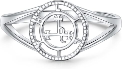 خاتم Ladytree Sigil of Lilith بيان S925 من الفضة الاسترليني Sigil of Lilith خاتم بيان هدايا للنساء والرجال مقاس 6 in Kuwait