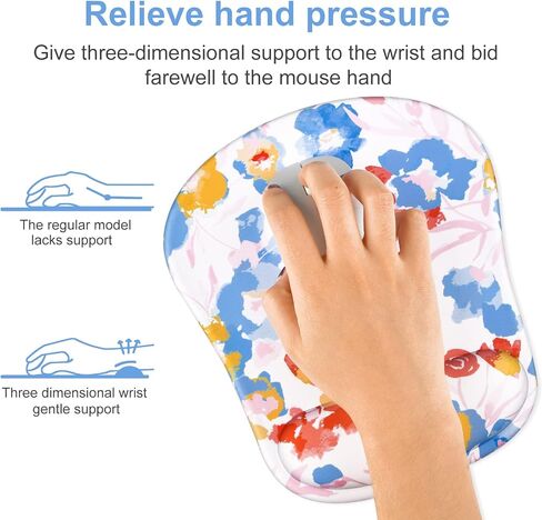 Larger Mouse Pad with Wrist Support,Non-Slip Rubber Base Keyboard Mouse Mat Set,Surface Soft & Relieve Wrist Pain,Waterproof Protector Mousepad for Laptop,Computer,Gaming&Office,Home-Cotton C in Saudi Arabia