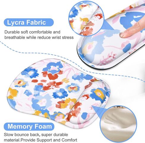 Larger Mouse Pad with Wrist Support,Non-Slip Rubber Base Keyboard Mouse Mat Set,Surface Soft & Relieve Wrist Pain,Waterproof Protector Mousepad for Laptop,Computer,Gaming&Office,Home-Cotton C in Saudi Arabia