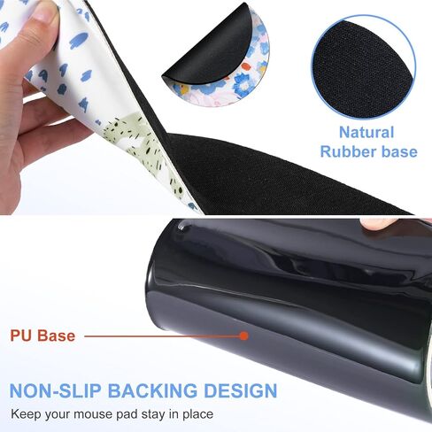 Larger Mouse Pad with Wrist Support,Non-Slip Rubber Base Keyboard Mouse Mat Set,Surface Soft & Relieve Wrist Pain,Waterproof Protector Mousepad for Laptop,Computer,Gaming&Office,Home-Cotton C in Saudi Arabia