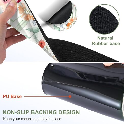 Larger Mouse Pad with Wrist Support,Non-Slip Rubber Base Keyboard Mouse Mat Set,Surface Soft & Relieve Wrist Pain,Waterproof Protector Mousepad for Laptop,Computer,Gaming&Office,Home-Cotton C in Saudi Arabia