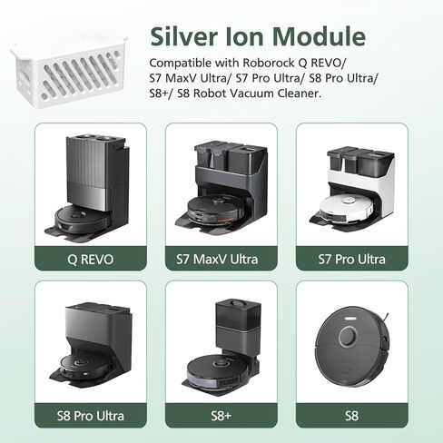 قطعتان من قطع غيار وحدة الأيونات الفضية لـ Roborock Q Revo/ S7 MaxV Ultra/ S7 Pro Ultra/ S8 Pro Ultra/ S8/ S8+/ S8 Plus ملحقات المكنسة الكهربائية in Kuwait