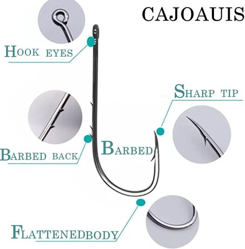 Baitholder Fishing Hooks Barbed Shank Beak Bait Holder Hooks 100pcs/ Pack in Saudi Arabia
