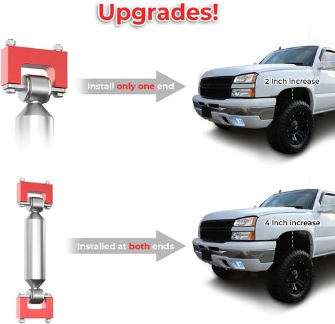 طقم تعليق رفع التسوية 2 بوصة طقم موسع الصدمات العلوي لسيلفرادو جي إم سي سييرا 1500 2500 3500 تشيفي C20 نوفا 1969-1996 لـ 1969-1978 كامارو لـ 1964-1973 شيفيل in Kuwait