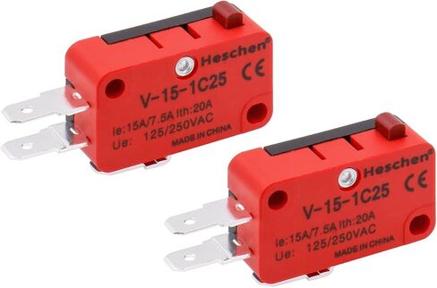 مايكرو سويتش V-15-1C25 SPDT نوع الزر 20 أمبير 250 فولت تيار متردد 2 حزمة in Saudi Arabia