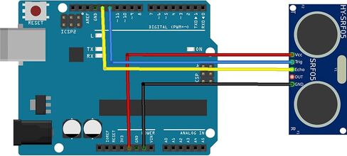 5Pack HY-SR05 Ultrasonic Module 5V 5Pin Distance Detection Sensor for Arduino with TM1637 LED Display Module, Dupont Cable in Kuwait
